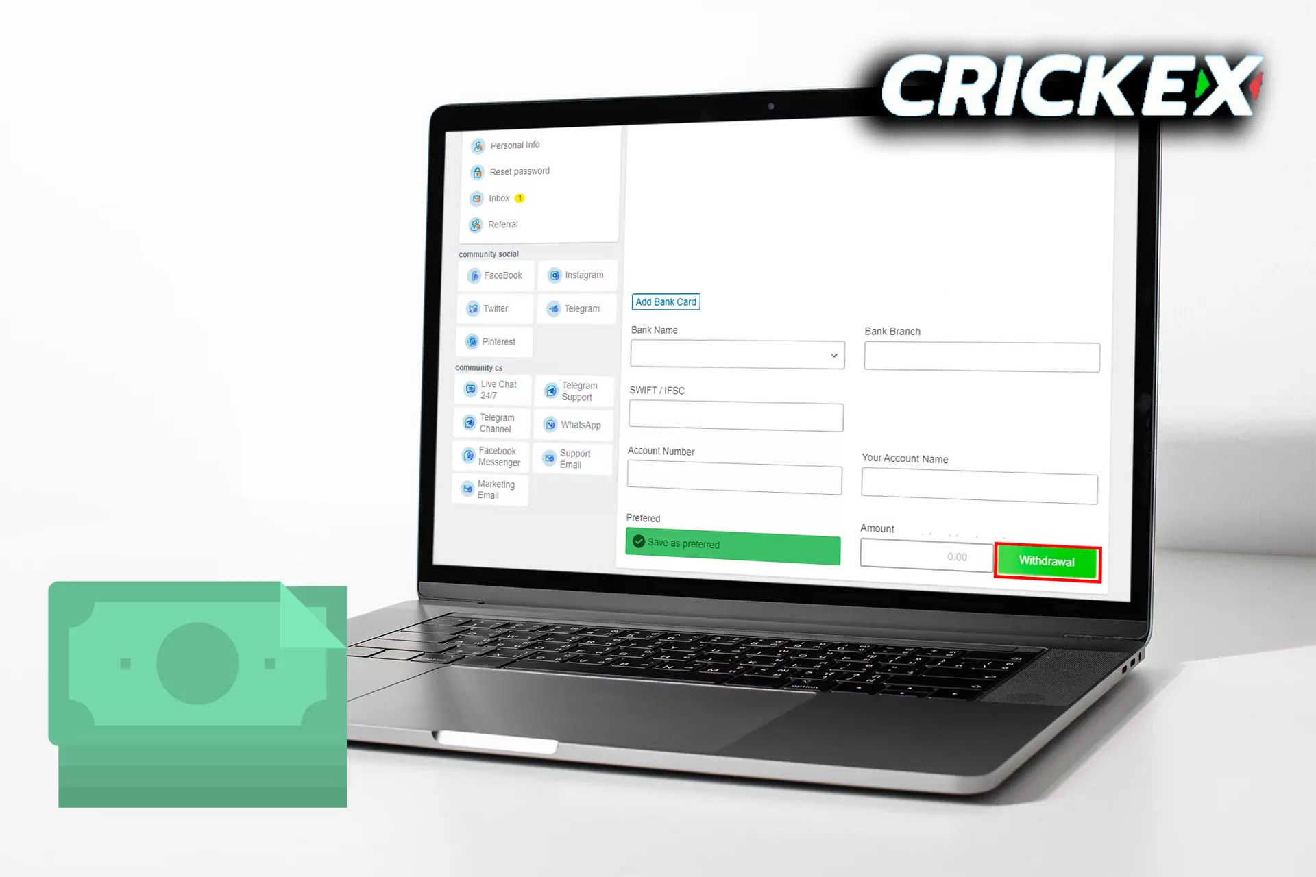 Finidh the withdrawal process and wait till your winnings come to your wallet.