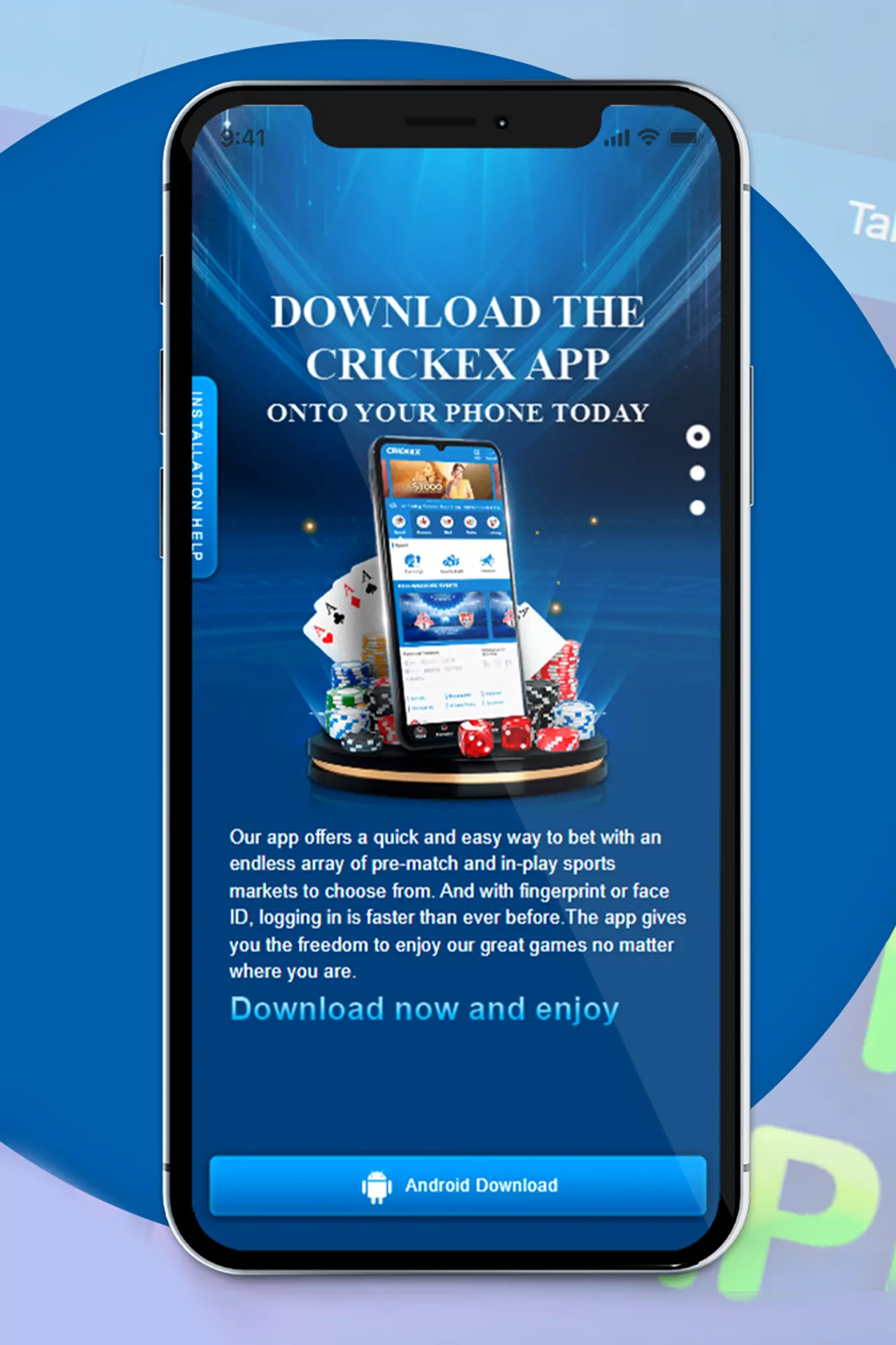 You can download Crickex application only from the official website.