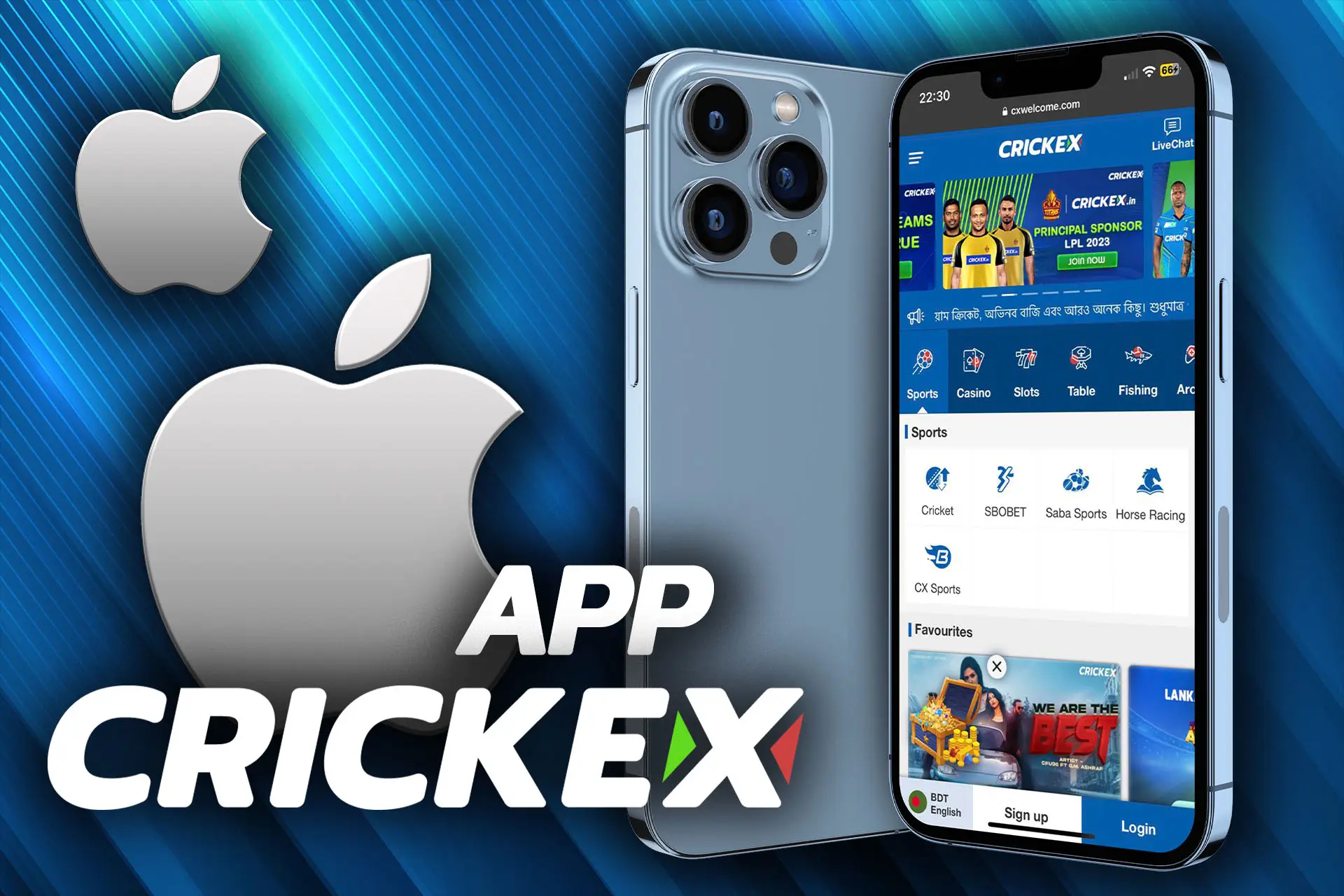You can use browser version of Crickex on your iPhone, that has the same features.