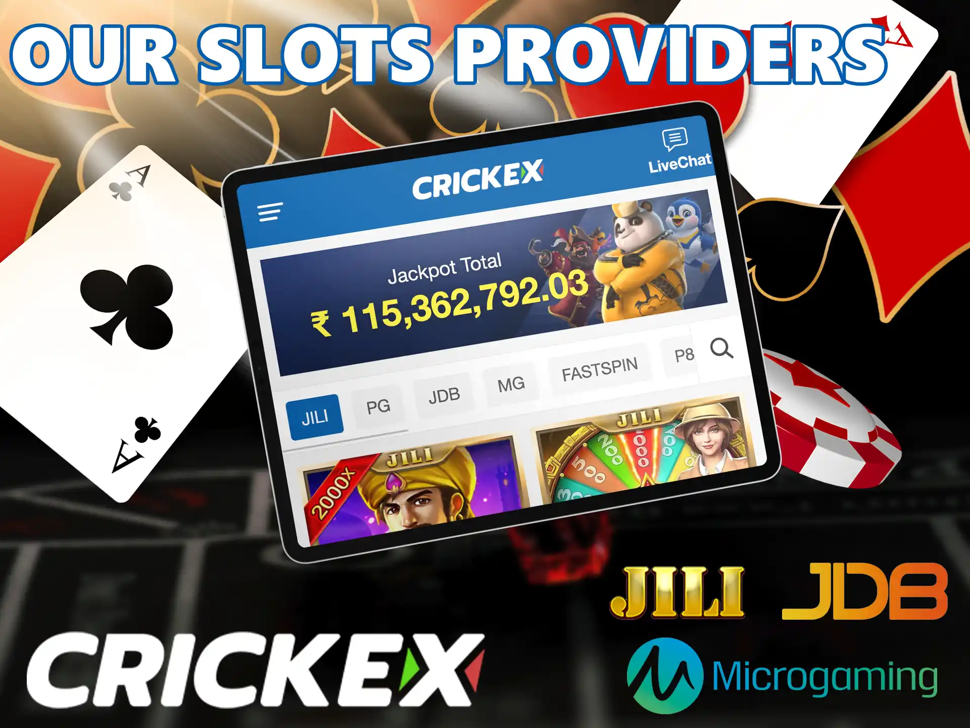 You will get the ultimate gaming experience as Crickex features only the top gaming providers.